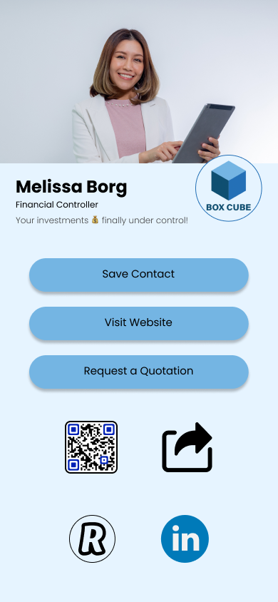 Smart Business Card Melissa Borg customized